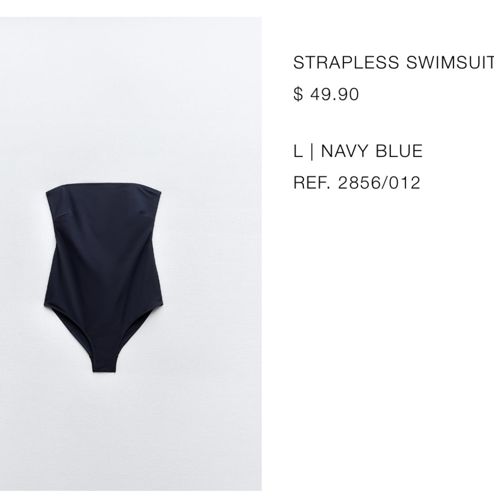 Zara Blue One Piece Swimsuit